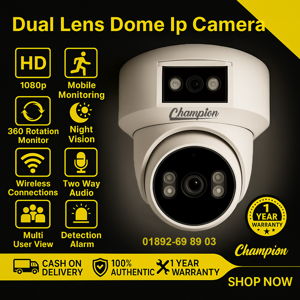 Champion Dual Lens Dome V380 Pro Wifi Ip camera
